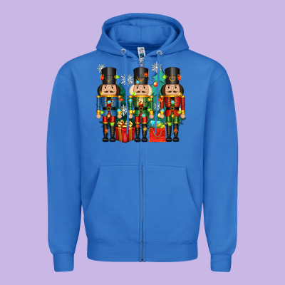 Christmas Natcrackers Zipper Hoodie Designed By Zillion Design Studio