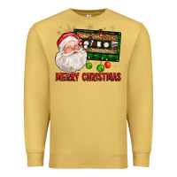 Antique Gold Merry christmas santa cassette Premium Sweatshirt - FaDigitalArtStudio