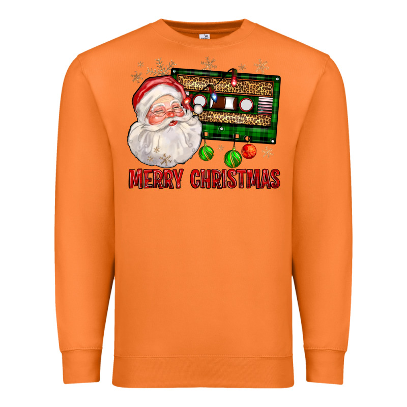 Merry Christmas Santa Cassette Premium Sweatshirt by FaDigitalArtStudio | Teevron