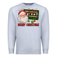 Heather Grey Merry christmas santa cassette Premium Sweatshirt - FaDigitalArtStudio