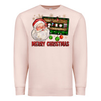 Pale Pink Merry christmas santa cassette Premium Sweatshirt - FaDigitalArtStudio