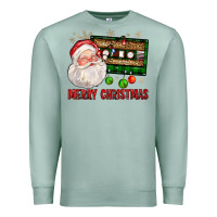 Seafoam Merry christmas santa cassette Premium Sweatshirt - FaDigitalArtStudio
