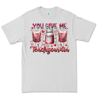 Dove Grey you give me teachcardia Premium Tee - RacoonDesign