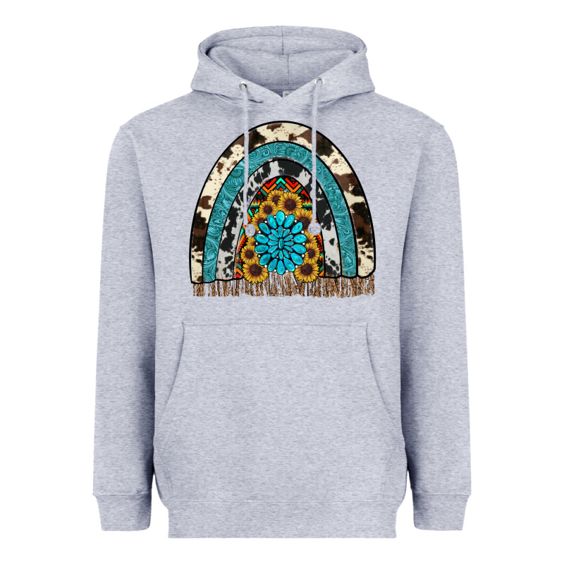 Rainbow Sunflower Gemstone Heavyweight Hoodie by RanaPortraitStore | Teevron