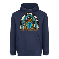 Navy rainbow sunflower gemstone Heavyweight Hoodie - RanaPortraitStore