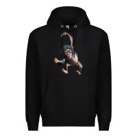 Black baby chimpanzee Premium Hoodie - LillyAllenDesigns