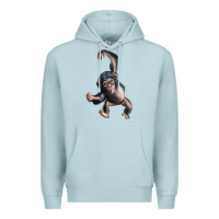 Blue Mist baby chimpanzee Premium Hoodie - LillyAllenDesigns