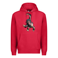 Cardinal baby chimpanzee Premium Hoodie - LillyAllenDesigns