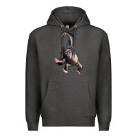 Charcoal Heather baby chimpanzee Premium Hoodie - LillyAllenDesigns