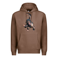 Chestnut baby chimpanzee Premium Hoodie - LillyAllenDesigns
