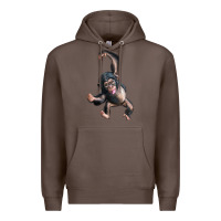 Coffee baby chimpanzee Premium Hoodie - LillyAllenDesigns