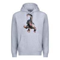 Heather Grey baby chimpanzee Premium Hoodie - LillyAllenDesigns