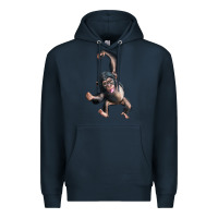 Navy baby chimpanzee Premium Hoodie - LillyAllenDesigns