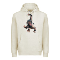 Oatmeal Heather baby chimpanzee Premium Hoodie - LillyAllenDesigns