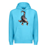 Ocean Blue baby chimpanzee Premium Hoodie - LillyAllenDesigns