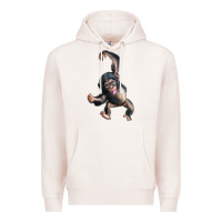 Pale Pink baby chimpanzee Premium Hoodie - LillyAllenDesigns