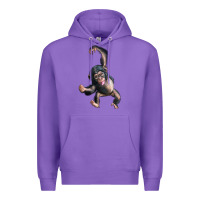 Purple baby chimpanzee Premium Hoodie - LillyAllenDesigns