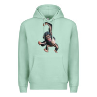 Seafoam baby chimpanzee Premium Hoodie - LillyAllenDesigns