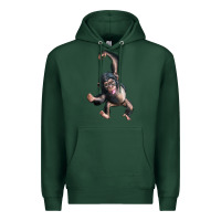 Sports Green baby chimpanzee Premium Hoodie - LillyAllenDesigns