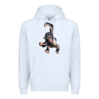 White baby chimpanzee Premium Hoodie - LillyAllenDesigns