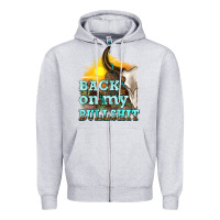Heather Grey back on my bullshit Zipper Hoodie - texasbilliewilder