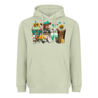 Matcha cows coffee cups Heavyweight Hoodie - Zillion Design Studio