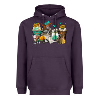 Plum cows coffee cups Heavyweight Hoodie - Zillion Design Studio