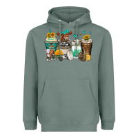 Sage cows coffee cups Heavyweight Hoodie - Zillion Design Studio