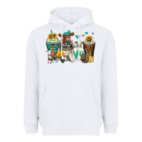 White cows coffee cups Heavyweight Hoodie - Zillion Design Studio