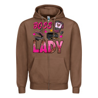 Chestnut boss lady Zipper Hoodie - texasbilliewilder