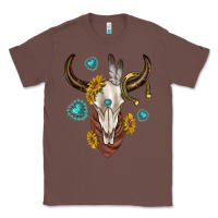 Chestnut western cow skull Classic Tee - texasbilliewilder