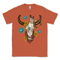 Copper western cow skull Classic Tee - texasbilliewilder