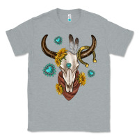Heather Grey western cow skull Classic Tee - texasbilliewilder
