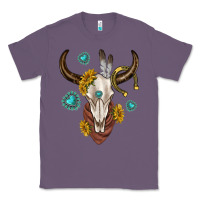 Lavender western cow skull Classic Tee - texasbilliewilder