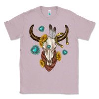 Lilac western cow skull Classic Tee - texasbilliewilder