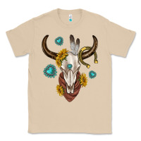 Mushroom western cow skull Classic Tee - texasbilliewilder