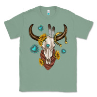 Sage western cow skull Classic Tee - texasbilliewilder