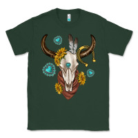 Sports Green western cow skull Classic Tee - texasbilliewilder