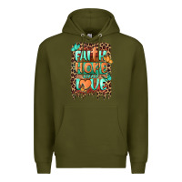 Army Green faith hope and love Premium Hoodie - BarkalooDesign