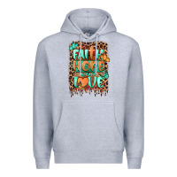 Heather Grey faith hope and love Premium Hoodie - BarkalooDesign