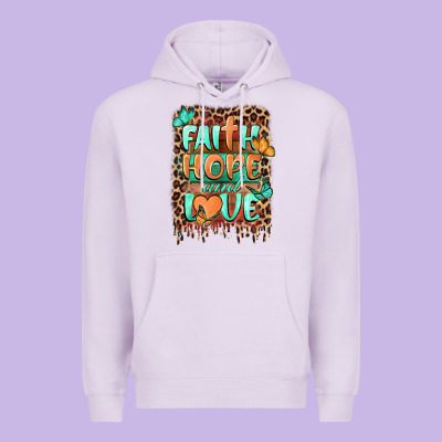 Faith Hope And Love Premium Hoodie Designed By Barkaloodesign