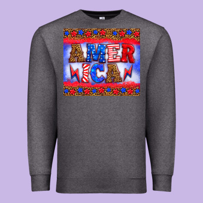 America Thunderbolt Premium Sweatshirt Designed By Hra Design Shop