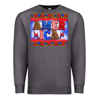 Charcoal Heather america thunderbolt Premium Sweatshirt - HRA Design Shop