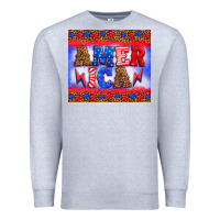 Heather Grey america thunderbolt Premium Sweatshirt - HRA Design Shop