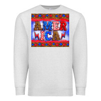 Oatmeal Heather america thunderbolt Premium Sweatshirt - HRA Design Shop