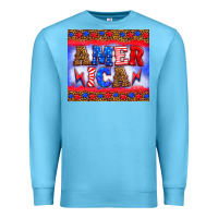 Ocean Blue america thunderbolt Premium Sweatshirt - HRA Design Shop