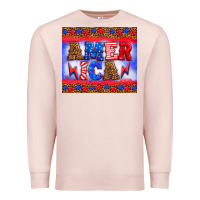 Pale Pink america thunderbolt Premium Sweatshirt - HRA Design Shop