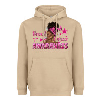 Mushroom Breast Cancer Awareness with Afro Woman Heavyweight Hoodie - texasbilliewilder