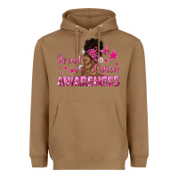 Toasted Coconut Breast Cancer Awareness with Afro Woman Heavyweight Hoodie - texasbilliewilder