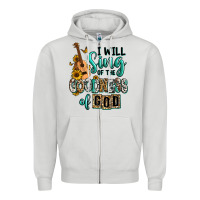 Dove Grey i will sing of the goodness of god Zipper Hoodie - RanaPortraitStore